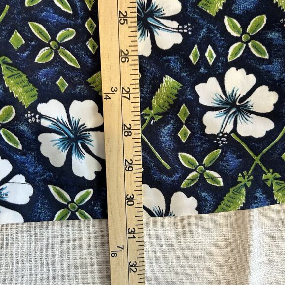 Vintage Generra Clothing Company Men's XXL Hawaiian Shirt Blue Floral Beach - Picture 6 of 7